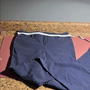 Navy Polka Dot Women's Trousers